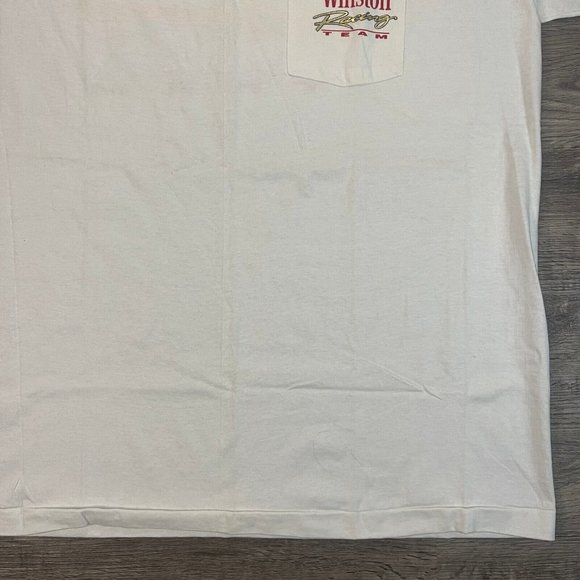 VTG 92 DEADSTOCK Single Stitch Winston Racing Team Wht Tee Sz XL + Trading Card - Picture 10 of 11